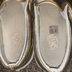 Vans  gold and cream leather slip on leather sneakers men 7.5 and woman 9 Photo 4