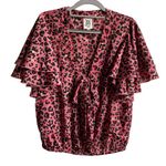 Ivy Jane Ivy Jane Two tier ruffle sleeve faux wrap top Sz S/M Photo 0