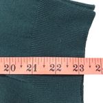 Vila Milano  Knit Sweater women Sz L Green Mock Neck Unisex Holiday Minimalist Photo 4