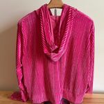 Colsie Women's Pink Ribbed Velvet Zip Photo 7