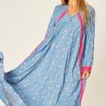 Natalie Martin 💕💕 Fiore Maxi Dress ~ Pinwheel Denim Blue Floral Print XL NWT Photo 0