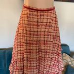 Tibi  Tweed Pink Lined Skirt Size 6 Wool Linen Blend Photo 4