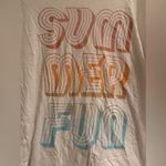 Aerie Graphic Oversized Boyfriend T-Shirt ‘SUMMER FUN’ Rainbow Ombre - size M Photo 1