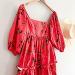 Cara Cara | Sip Sip Dress in Botanical Allover Coral | Sz XS Pink Photo 2