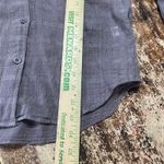 Garnet Hill  Blouse Gray Button Front Long Sleeves Tie Detail Cotton Womens 00 Photo 4