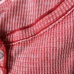 We The Free  Coral Waffle Henley Tunic Top Small Photo 1