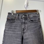 Levi's  Wedgie Jean Black Wash Button Fly High Rise Butt Lifting Straight Crop 24 Photo 2