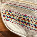 MEXICANA Cream Crossbody Fanny pack Bag with Colorful Embroidery White Photo 2