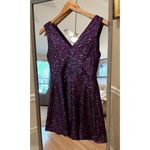 Lulus New Lulu’s Going‎ For The Glam Sequin Purple Skater Dress Cocktail Small Photo 2