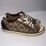 Coach Barrett Brown Vintage Style Monogram Designer Tennis Shoes 7.5B Photo 1