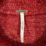 Free People Red/Cream Striped Wool Cardigan Sweater Size M Photo 3