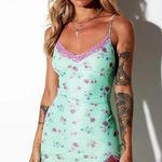 Motel Rocks coti bodycon dress in mesh bloom lime Photo 0