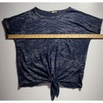 Caution to the Wind Caution to the wind gray Burnout Front-Tie Crop Top Casual Short Sleeve T-Shirt Photo 1