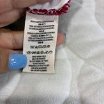 Free People  Mustang Band T Shirt Crochet Overlay XS White Red Blue Boho Festival Photo 3