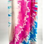 Retrofête Retrofete Silk Marlene Cotton Candy Maxi Slip Dress Tie Dye Print High Slit Photo 13