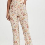 We Wore What  Coco Set Top and Flare Pant in Sand Multi Floral Top Medium Pants L Photo 0