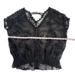 Pretty Angel Black Sheer Embroidered
Appliqué Blouse Women's Size Small NWT Photo 1