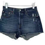 Levi's  501 shorts women's 29 high rise button fly blue denim medium wash Photo 0