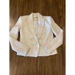 L'Agence  Brooke Double Brested Crop boucle Blazer in ivory ecru tweed style 0 Photo 2