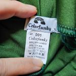 Colorfunky Shimmer Shiny Dark Green Leggings Size XL Photo 2