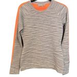 Athleta  Snowscape Quilted Grey and Orange Sweatshirt XS Photo 0