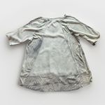 POL  Women’s Blouse Tunic Top Size Small Sage Green Grey Waffle Tie Dye Oversized Photo 2