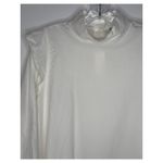 Everlane   The Wing Shoulder Mockneck Silky Cotton Blouse mock neck Ivory small Photo 1