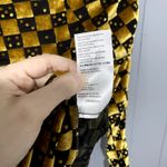 Urban Outfitters  Natalia Velvet Mock Neck Burnout Dice Long Sleeve Top M Photo 2