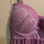 Daisy Fuentes Flirty Babydoll Set Mauvewood Lace Push Photo 7