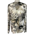 Chico's Chico’s SZ 2 (Large) 2-fer Top Jacket Floral Button-Up Long Sleeve Stretch Multi Photo 3