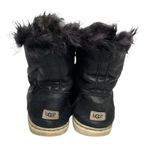 UGG Womens  Shoes Croft Fur Boot High Top Lace Up Sneakers Black Leather Size 5.5 Photo 5