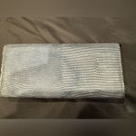 Jimmy Choo Long Wallet Silver Star-Studded with Rhinestones Blue Grey Leather Photo 9