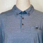 Ted Baker Ted Baker London Blue Short Sleeve Collared Polo Shirt Size 6 Photo 3