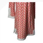 Jude Connally Dress Women Medium Red White Jersey Holly Chain Link Shift Mini Photo 6