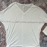 Free People  We The Free On My Mind V Neck Dolman Sleeve Relaxed Shirt White Sm Photo 8
