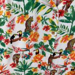 Jane Delancey Tropical Animal Print Button Up Shirt Size XL Multicolor Resort White Photo 1