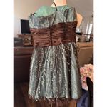Vtg Y2K Morgan & Co Prom Dress Goth Grunge Vampy Mesh Green Brown 5/6 Fairy Mesh Photo 4