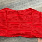 SheIn Curvy Orange Ribbed Strapless Crop Top Women’s Plus Size 3X Photo 1