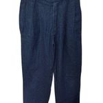 Liz Claiborne Denim Pleated Pants Dark Wash Cotton Blend Size 4 Photo 0