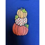 Blair  Womens Medium Fall Embroidered Long Sleeve Tee Pumpkins Photo 1