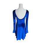 ASOS  - Royal Blue Velvet Skater Dress Sz 6 Photo 3