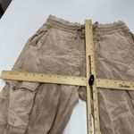 Armani Exchange Cargo Pants Women X Small Beige Drawstring Jogger Pockets Photo 5