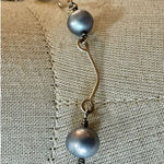 Sterling silver grey pearl choker necklace Photo 2