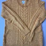 Old Navy WoMen's mustard yellow Cable Knit Sweater Photo 0