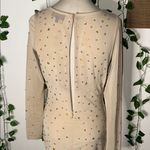 Hot Miami Styles HMS  V-Neck Bodycon Midi Mesh Sleeve Rhinestone Dress Photo 7