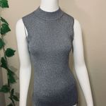 Nygard Silver Metallic Turtleneck Tank Top Blouse Photo 2