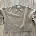 ZARA V-Neck Tan Sweater Photo 0