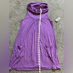 INC International Concepts Tunic/Dress Moonlight Lily Cowl Neck Pockets L NWT Purple Size L Photo 4