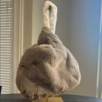 Donna Karan Lawrence Faux Fur Wristlet with Gold Chain Photo 4