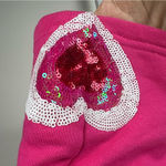 Queen of Sparkles Pink Sequin Heart Shorts Size Small Valentines Mood Photo 1